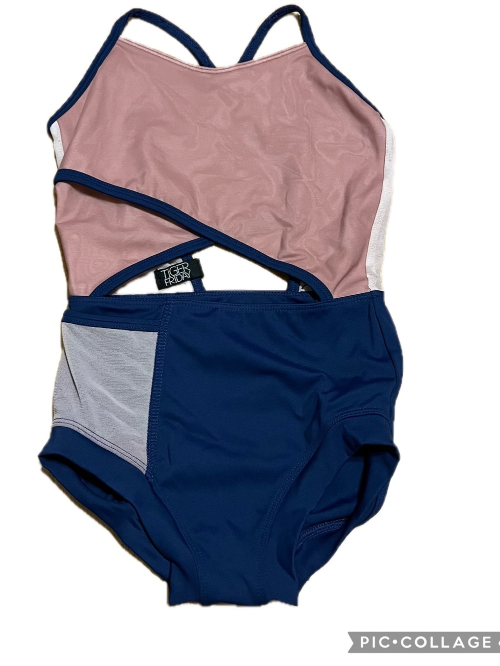 Tiger Friday Dancewear Colorblock Crossback Leotard Girls Size Child Large CL